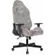Кресло игровое Knight N1 Fabric серый Light-19 с подголов. крестов. металл. Фото товара с разных ракурсов.