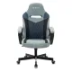 Кресло игровое геймерское Бюрократ VIKING 6 KNIGHT BL FABRIC синий крестовина металл. Фото товара с разных ракурсов.