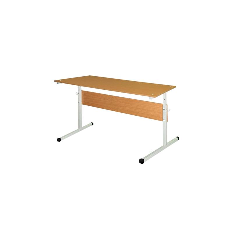 Стол-парта 2-местный, регулируемый, 1200х500х640-760 мм, рост 4-6, серый каркас, ЛДСП бук, Ш-304 (4-6) главное фото