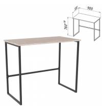 Стол  "SMART CD-020", 900х500х770 мм, ЛОФТ, металл/ЛДСП ясень шимо светлый, каркас черный, 641949