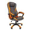 Игровое кресло Chairman game 22 Россия экопремиум серый/оранжевый