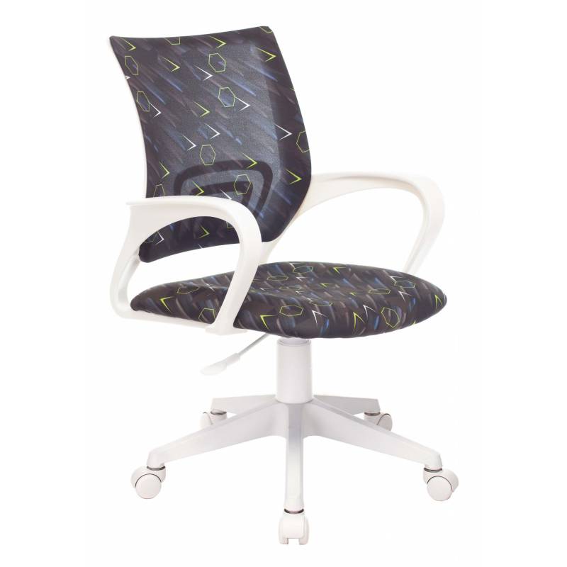 Кресло детское Бюрократ KD-W4 черный/синий регата крестов. пластик белый пластик белый главное фото